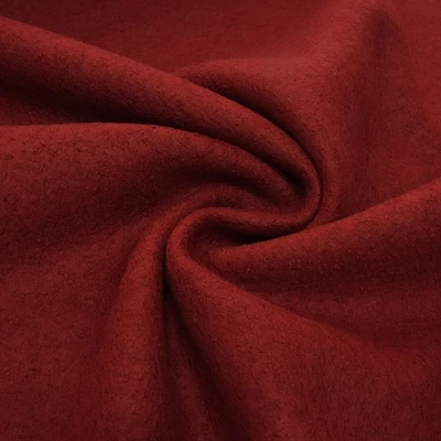 Stoff Ital. Merino Feinwalk Walkloden weinrot rot bordeaux Kleiderstoff - Bild 1 von 4