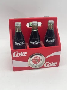 Vintage 1999 Coca Cola Coke Six Pack Bottles Mini Clock - Picture 1 of 7