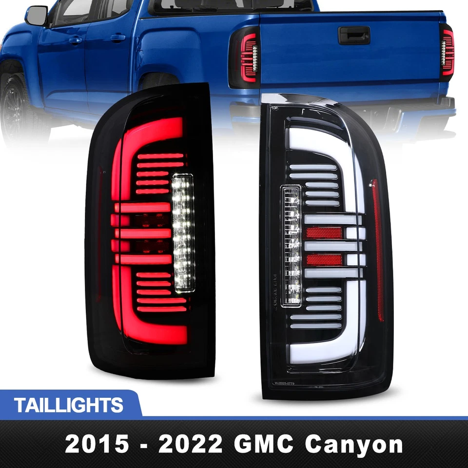 LH+RH w/Bulbs Tail Lights For GMC Canyon Pickup 2015-2022 Rear Brake Taillamps - Image 1 of 4