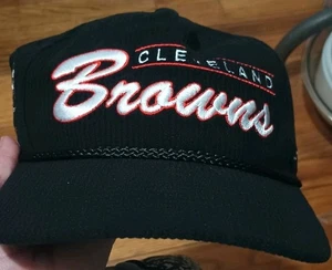 Cappello da baseball snapback Cleveland Browns 47 NFL nero velluto a coste nuovo senza etichette ricamato - Foto 1 di 1