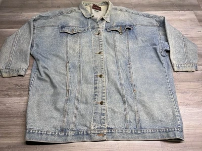 Chaqueta vaquera vintage años 80 Sergio Valente de gran tamaño para mujer talla 22,5 larga descolorida Foto 1 de 4