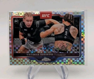 Viktoriia Dudakova 2025 Topps Chrome UFC Xfractor Refractor RC SP #4 Strawweight - Picture 1 of 2