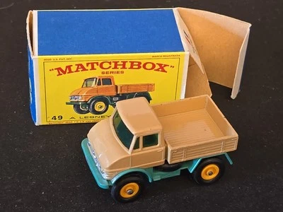 MATCHBOX LESNEY #49 Mercedes Unimog w 1st Issue "New Model" Real BOX Rare Find - Image 1 of 4