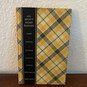 Vintage 1939 Cookbook All About Home Baking General Foods Corp. Hardcover - Imagen 1 de 7