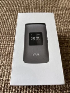 Kazuna eTalk Verizon 4G LTE 4GB Flip Phone Gray #KAZF119VWQ NEW Sealed Box! - Picture 1 of 5