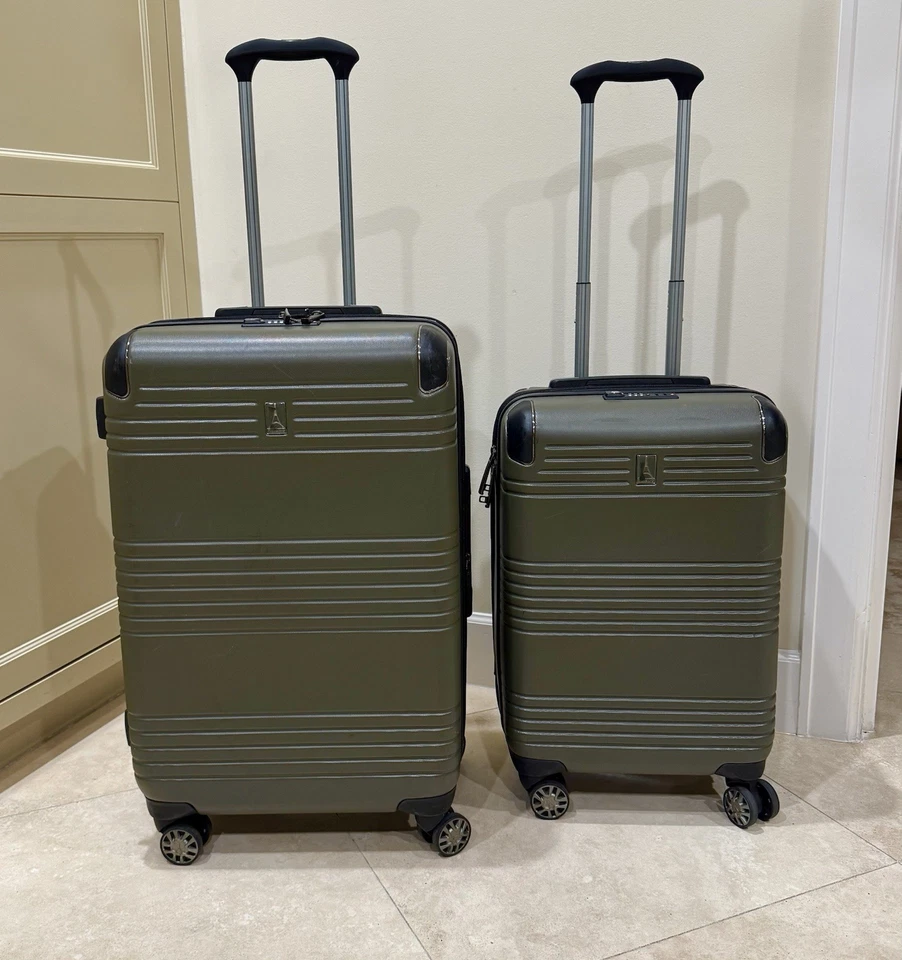 Travelpro Bundle Alpha Pro Hardside Verde Juego de Maleta 2 Piezas 21”/25” ¡Se Expande! Foto 1 de 4