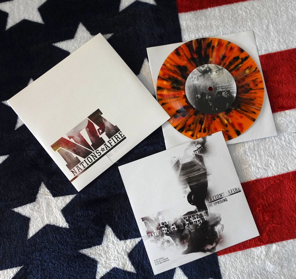 NATIONS AFIRE - THE UPRISING 7" ( RED & ORANGE VINYL / 300 ) RISE AGAINST IGNITE - Bild 1 von 2