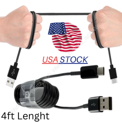 USB-C to USB-A Cable Fast Charger Type C Rapid Charging Cord For Samsung S20 S10 - Image 1 of 4