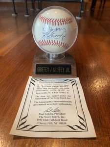 Ken Griffey Jr And Ken Griffey Signed Baseball With Certificate Of Authenticity - Picture 1 of 3