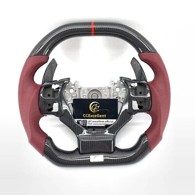 Volante de fibra de carbono real para Lexus IS250 IS300 IS350 RC300 2014-2019 Foto 1 de 4