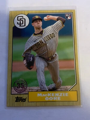 2022 Topps Update '87 Topps #87TBU-39 MacKenzie Gore RC - Image 1 of 2