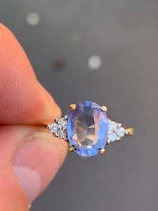 18ct gold diamond sapphire ring R&C - Picture 1 of 9
