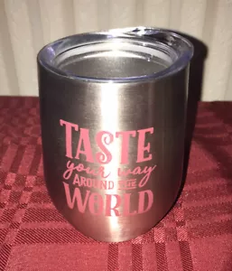 Disney 2020 EPCOT Food & Wine Festival Taste Around The World Metal Tumbler Cup - Picture 1 of 7
