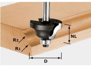 Festool Doppelradienfräser HW S8 D38,1/R6,35/R6,35 – 491030 - Bild 1 von 1