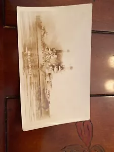 1940 Segunda Guerra Mundial USS NUEVA YORK barco en el mar y azul marino doble foto de Victor Varney Underwood - Imagen 1 de 3