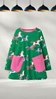 Ex Mini Boden Girl's Printed Pocket Tunic in Highland Green (A Bit Defect)