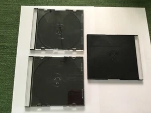3 CD-/DVD-Hüllen - transparent+schwarz, Slimcase, Box, Leerhülle - Photo 1/2