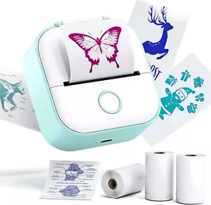 Phomemo T02 Thermal Photo Printer Print Pod Sticker Printer+1 Roll Paper Gift - Picture 1 of 17