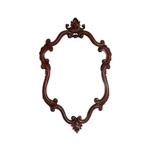 Solid Mahogany Wood Wall Mirror Antique Reproduction Style - Picture 1 of 1