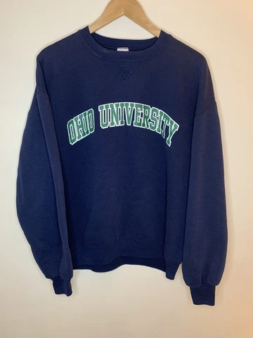 Vintage Ohio University Bobcats Russel Athletic Crewneck Sweatshirt Size XL USA Cover