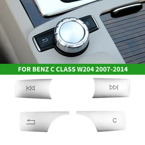ABS Volume Multimedia Button Cover Trim For 2007-2014 Mercedes-Benz C Class W204 - Picture 1 of 8