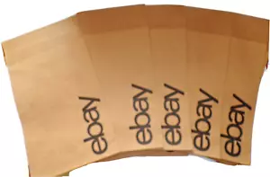 10 eBay-Branded brown Paper bag mailer 9.5" x 14" (No Padding) vintage look - Picture 1 of 8