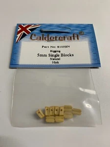 5mm Single Rigging Blocks Pack of 10 Caldercraft Model Boat Fittings - Picture 1 of 1