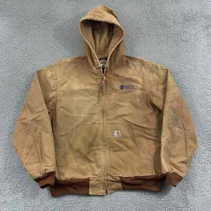 Vintage Carhartt Jacket Mens Large J131 BRN Thermal Lined Duck Canvas Work USA - Picture 1 of 11