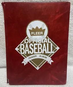 Album Vintage Fleer Ufficiale Baseball Trader con 90 Carte - Foto 1 di 17