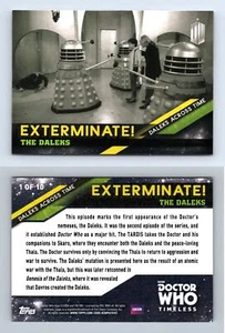 Daleks Across Time #1 Of 10 Dr. Who Timeless 2016 Topps Trading Card - Picture 1 of 1