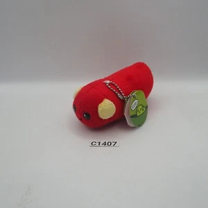 Mameshiba Shiba C1407 Dentsu Red Long pea edamame 4" Plush Taito mascot Doll - Picture 1 of 10