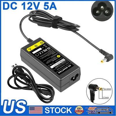 12V 5A 5 AMP 60W DC Power Supply Adapter Transformer LED Strip CCTV  - Image 1 of 4