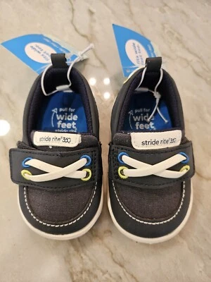 Stride Rite 360 Benji Boat Shoe Size 3 Month - Image 1 of 4
