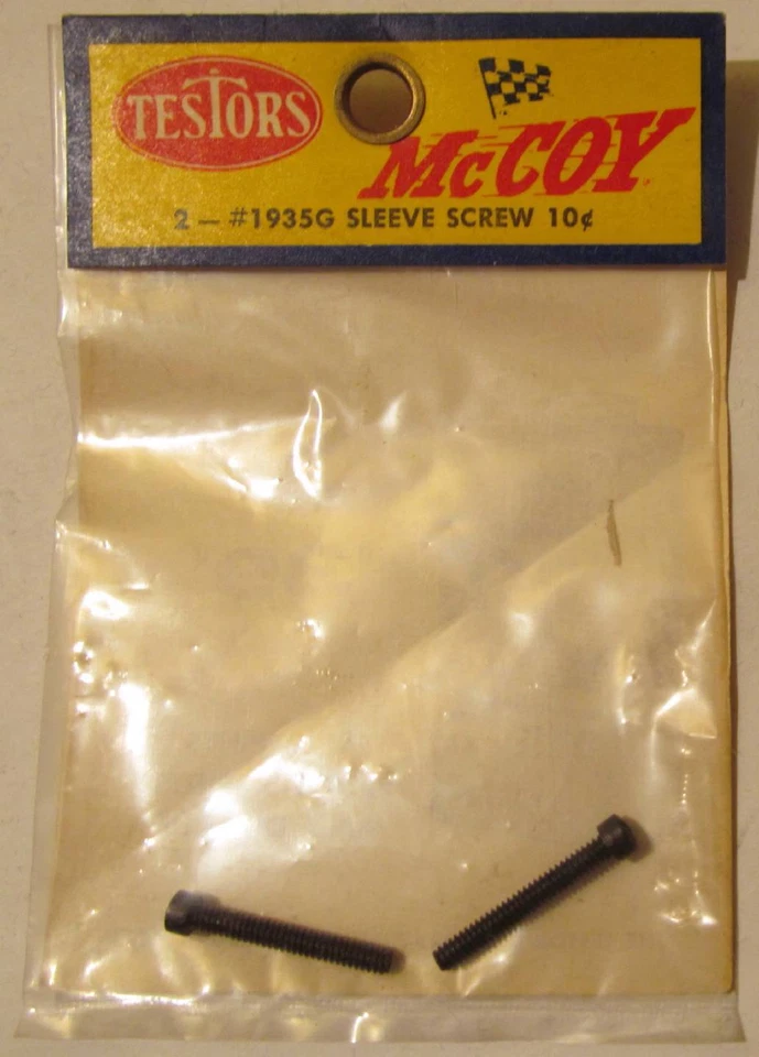 Testors McCoy #1935G Sleeve Screw Set of 2 for Gas Powered Airplanes MIP - Image 1 of 1