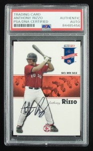 Anthony Rizzo Signed 2008 TriStar Projections Baseball Rookie Card Red Sox Cubs