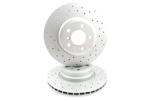 PARA BMW X5 X6 M50d 50i E70 E71 E72 F15 F16 PAREJA DISCOS FRENO TRASEROS PERFORADOS 345mm - Imagen 1 de 9