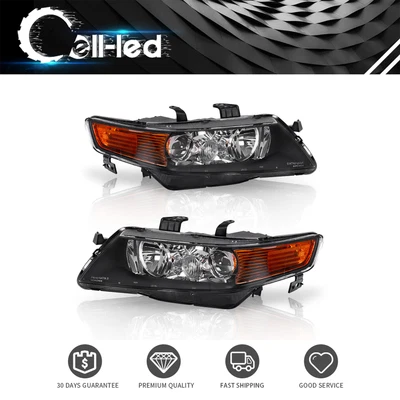 Headlights For 2004-2007 Acura TSX Sedan 4Dr Projector Headlamps Pair HID Xenon Foto 1 de 4