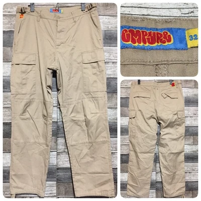 Pantalones cargo Empyre Relax para hombre 32 tostados (entrepierna 29) cordones al tobillo botón mosca Foto 1 de 4