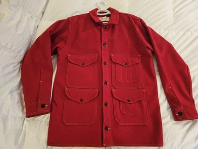 Filson Mens Scarlet Red Cruiser Jacket 44 tall or long Wool Limited Edition  - Image 1 of 4