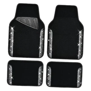 Bling Car Mats Shining Diamond Carpet Crystal Rhinestone Sparkly Glitter - Picture 1 of 7