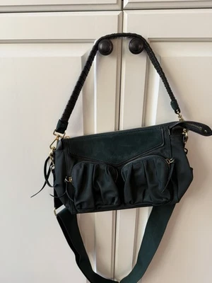 Bandolera MZ Wallace THOMPSON Mallard verde oscuro nailon + cuero Foto 1 de 4