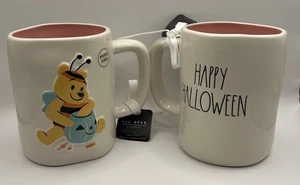 2 Rae Dunn Disney Pooh Bär Halloween Tassen Kürbis Trick or Treat Whinnie - Bild 1 von 5