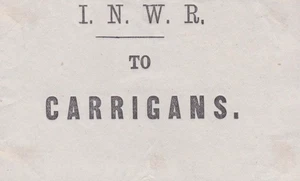 INWR Eisenbahn Gepäckaufkleber CARRIGANS - Bild 1 von 1