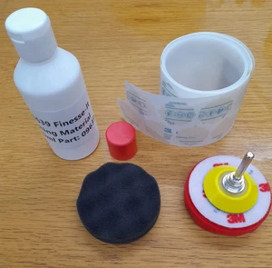 Motor Bike Polishing Kit Inc 3M Finesse-it 9 Micron De-nibbing Disc Polish - Picture 1 of 5