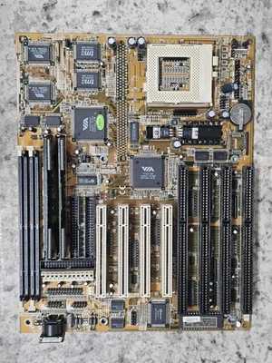 Enchufe de placa base FIC PA-2006 retro vintage limpio 7 PGA321 PSI ISA Foto 1 de 4