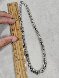 Signed BB Binder Brothers Sterling Silver 925 Chunky Chain Choker Necklace 16" - Picture 1 of 7