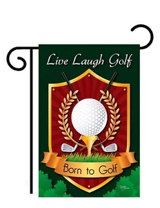 Flagge Live, Laugh, Golf (ca. 13 Zoll x 18 Zoll) Gartengröße TG 59042 - Bild 1 von 1