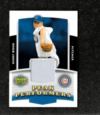 GU SWATCH KERRY WOOD 2004 Upper Deck PEAK PERFORMERS Jersey Grey #PPKW Cubs MINT - Image 1 of 2