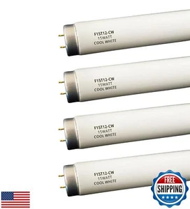 F15T12-CW Cool White 15 Watt Fluorescent Light Bulbs 4100K Lamp, T12 Linear 1 - Picture 1 of 5