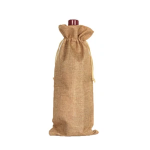 Wine Linen Bag Wine Gift Bags with Drawstring Engagement Party Wine Bottle - Picture 1 of 4